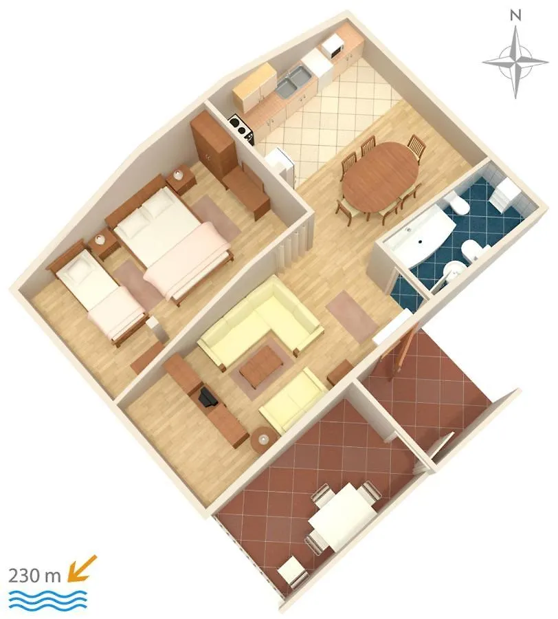 Apartments with a parking space Novi Vinodolski - 5582